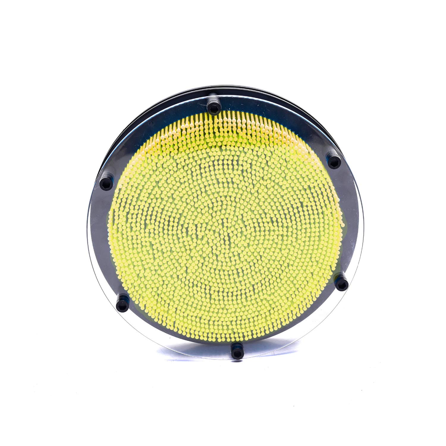 IRIS Classic 3-Dimensional Pin Art Board Toy for Sculptures - Pin Impression Toy - Pin Impression Hand Mold - Great Toy for Kids. Dimension : 18 cm X 18 cm X 6 cm (Yellow)