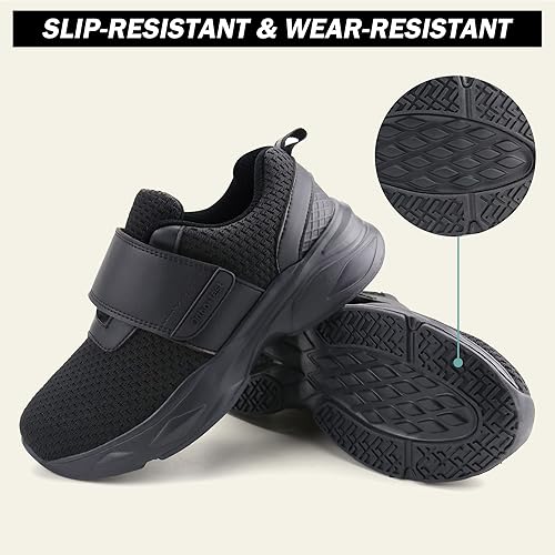 Miniatura 7 de Ortho+rest Zapatos para diabéticos para mujer con cierre ajustable, zapatos ortopédicos para caminar y edema para pies hinchados