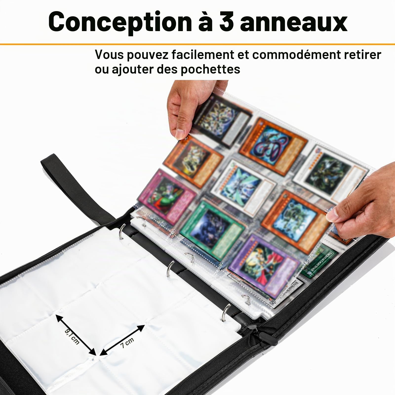 Classeur SV-1 pour cartes Lorcana et JCC – 990 pochettes, avec 55 pochettes en polypropylène