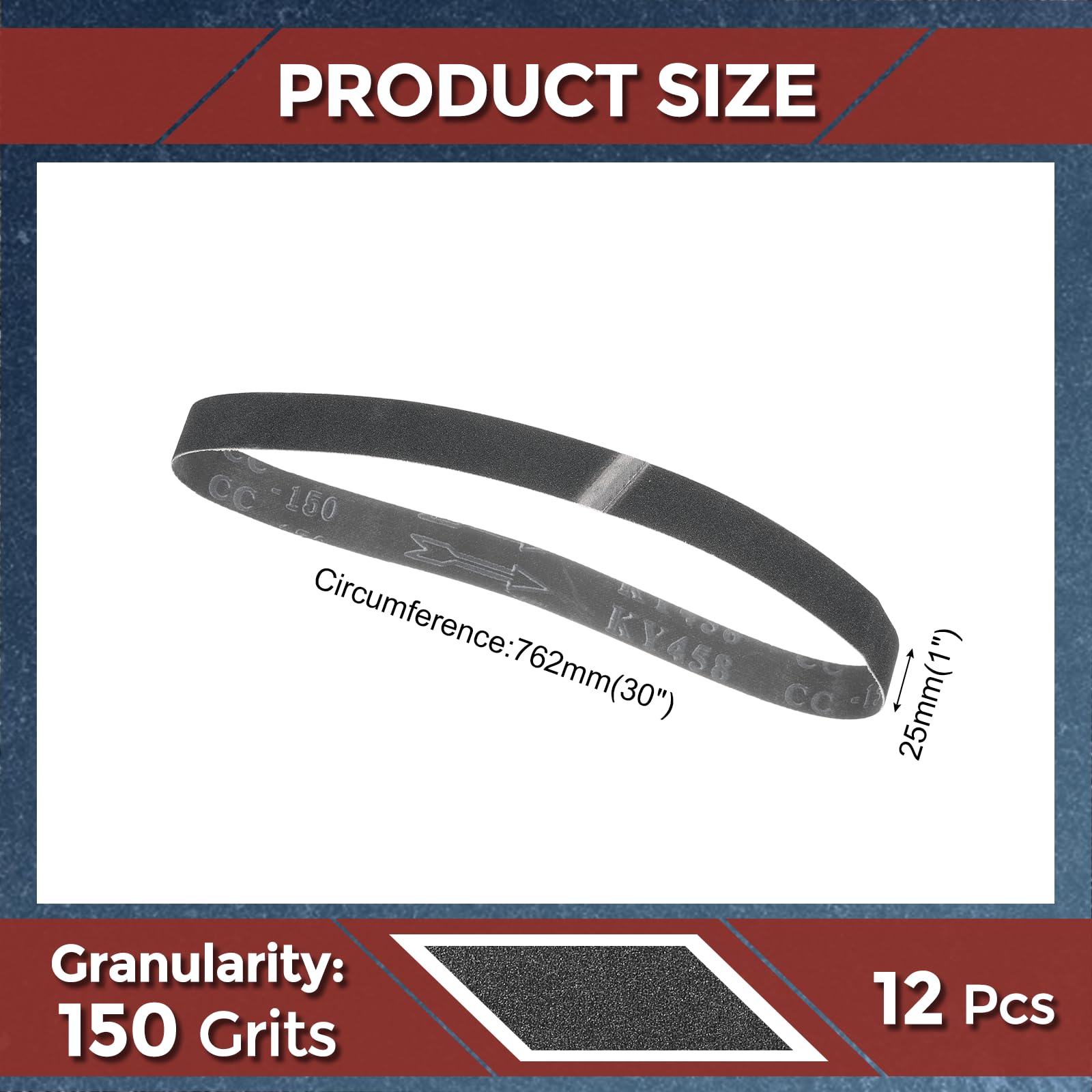 Sanding Belts 150 Grit - 12 Pack -2 Sanding Belts 150 Grit - 12 Pack -2