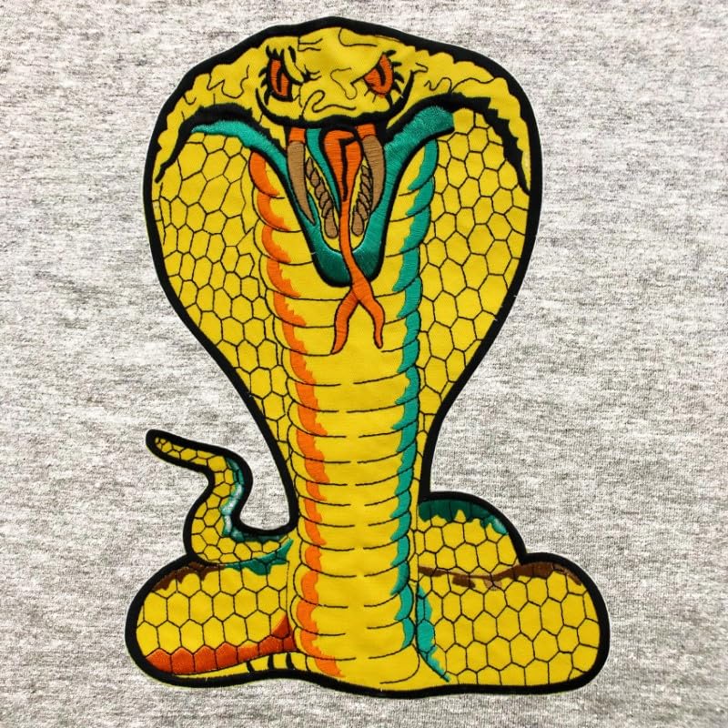 Patch brodé serpent thermocollant pour personnalisation textile et customisation vêtement