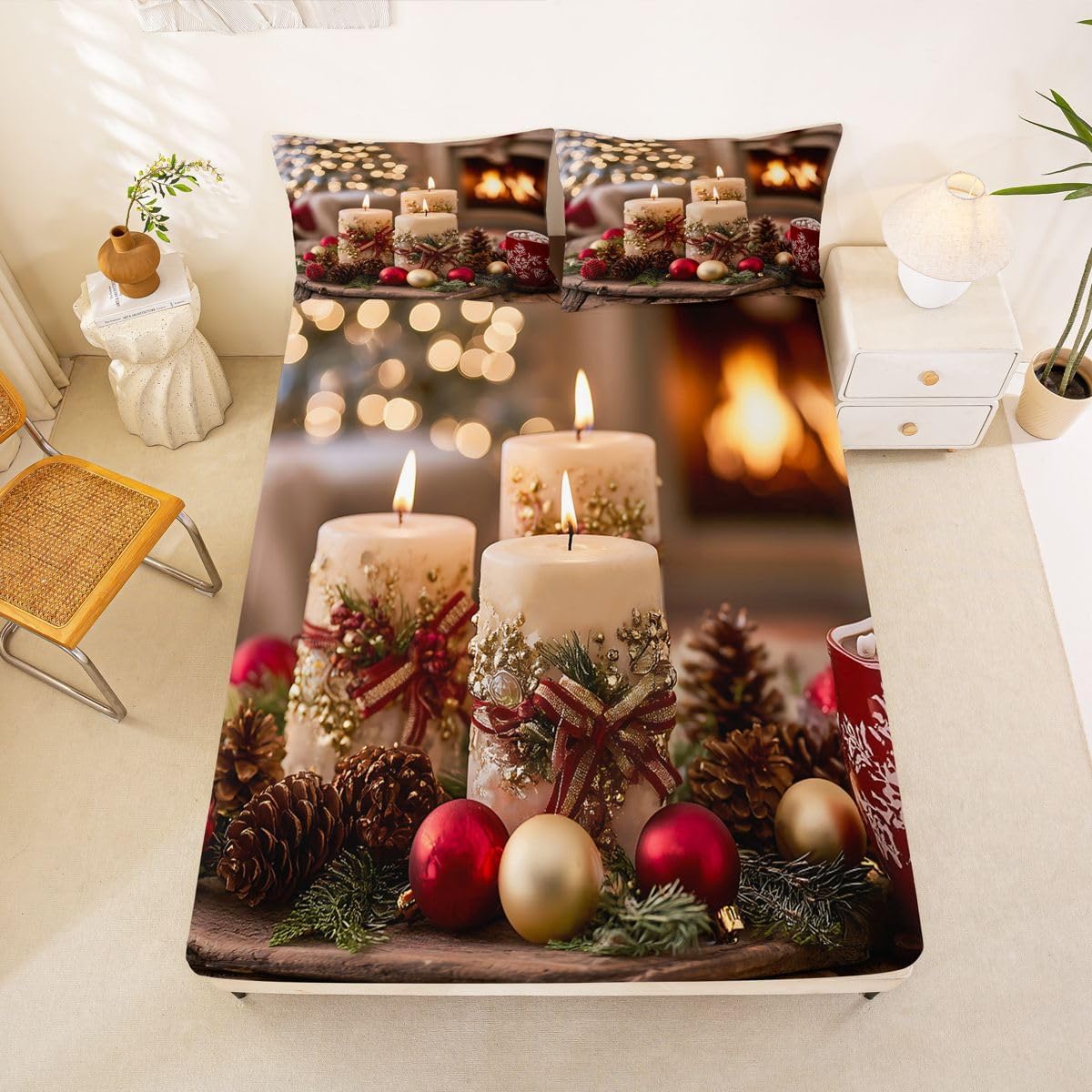 Gingerbread Man Fitted Sheet Twin Size Kids Bedding Sets