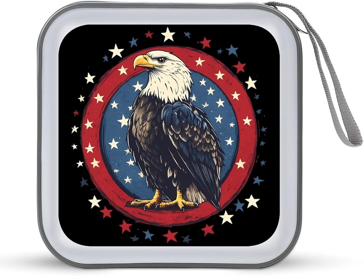 United States Bald Eagle1 4th of July CD Case DVD Storage Holder Binder 40 Capacity