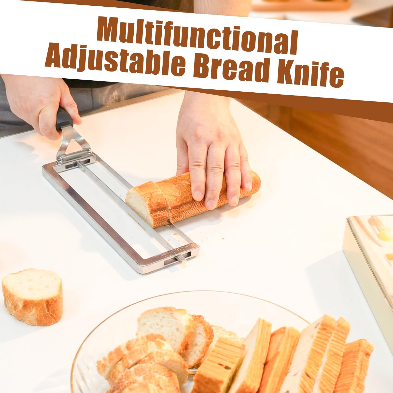 Adjustable Bread Slicer - Perfect Slices Every Time -6 Adjustable Bread Slicer - Perfect Slices Every Time -6