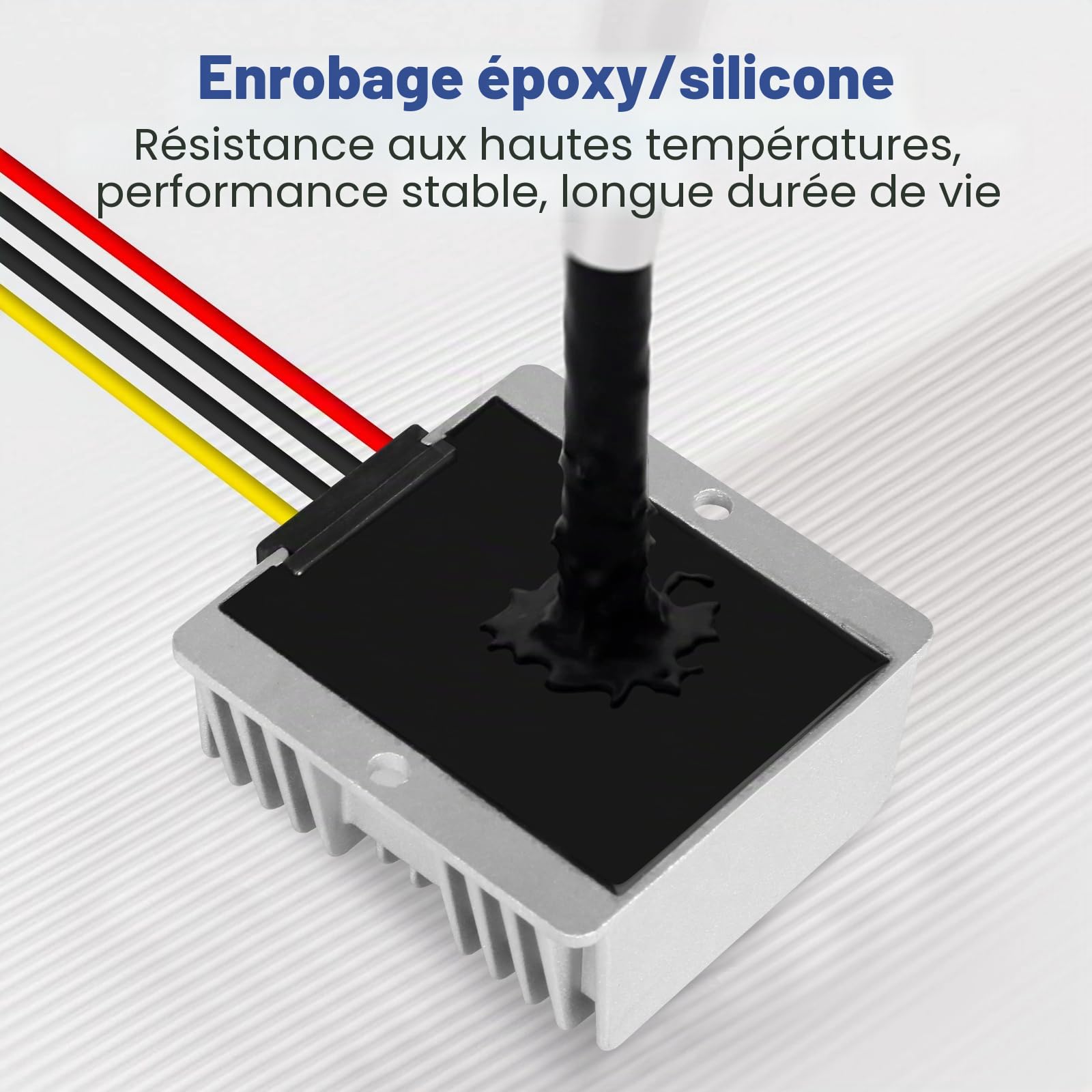 Régulateur de Tension 24V 36V 48V à ​​12V 20A, Convertisseur DC-DC Buck | IP67 Étanche Module Abaisseur de Tension Transformateur, pour Voiture