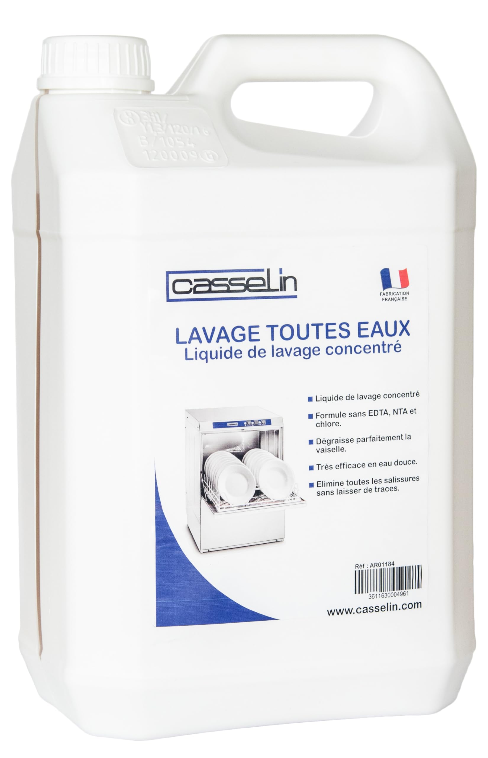 Lot de 4 -Liquide de lavage pour lave-vaisselle 5L-CL4LLLVA5L