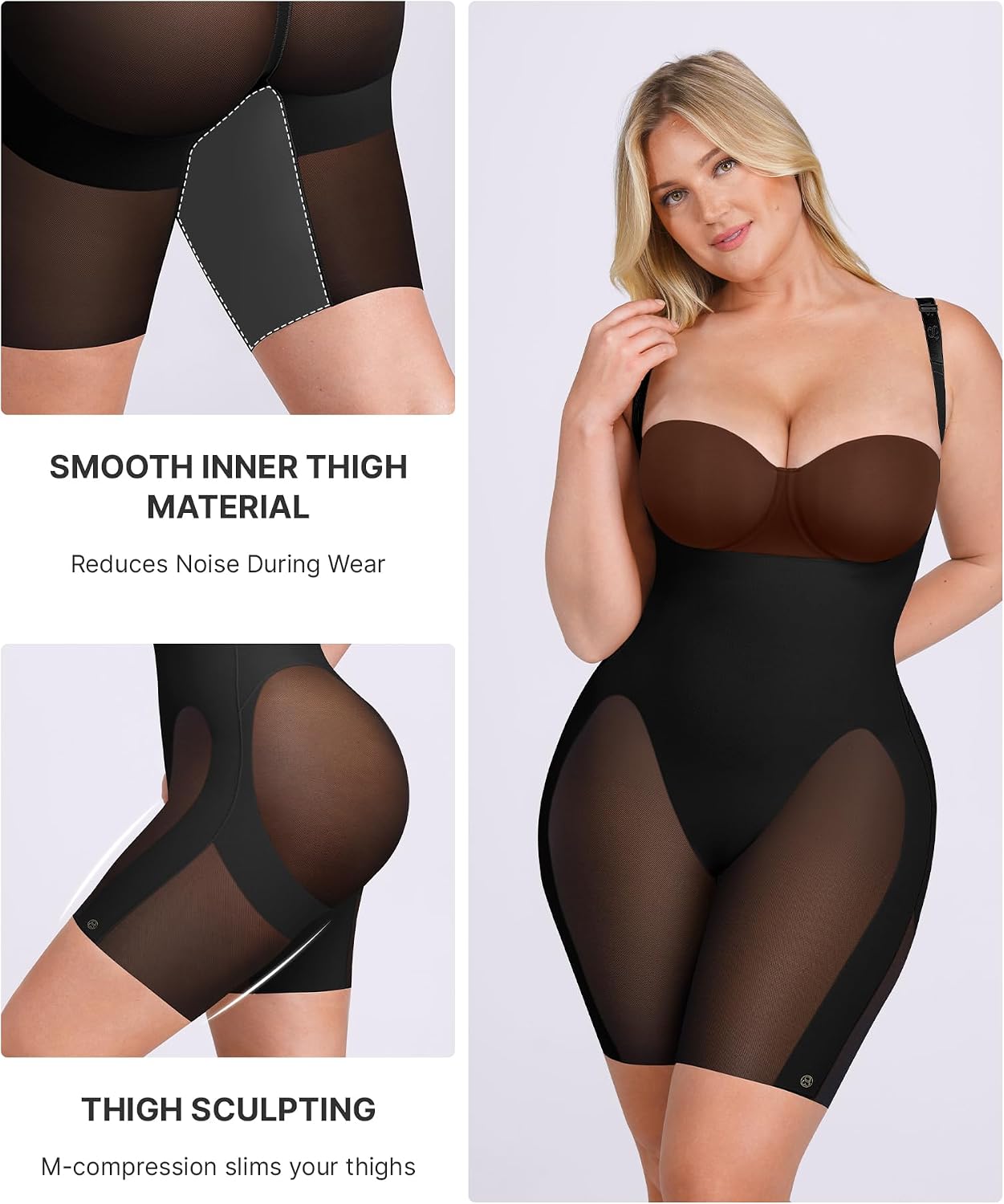 SHAPELLX Shapewear Tummy Control Women Bodysuits Butt Liftting Open Bust Body Shaper Fajas Colombianas Moldeadoras