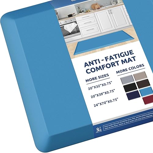 Miniatura 117 de KitchenClouds - Tapete antifatiga acolchado para cocina, impermeable, antideslizante, cómodo, para escritorio de pie, fregadero y oficina, 17.3 x 39