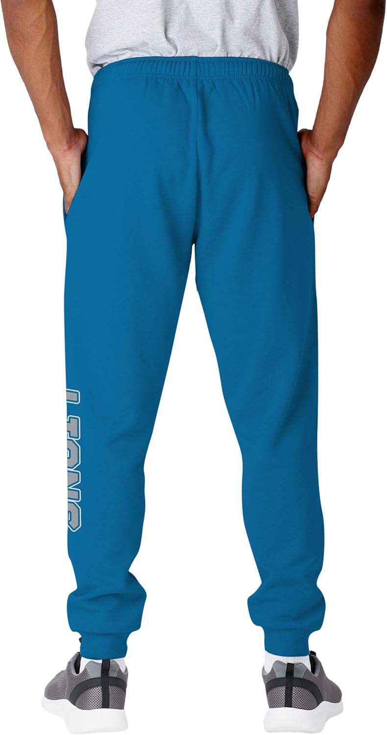 FOCO NFL Men's Officially Licensed Team Color Primary Logo Prime Time Football Sweatpants Joggers Pants
