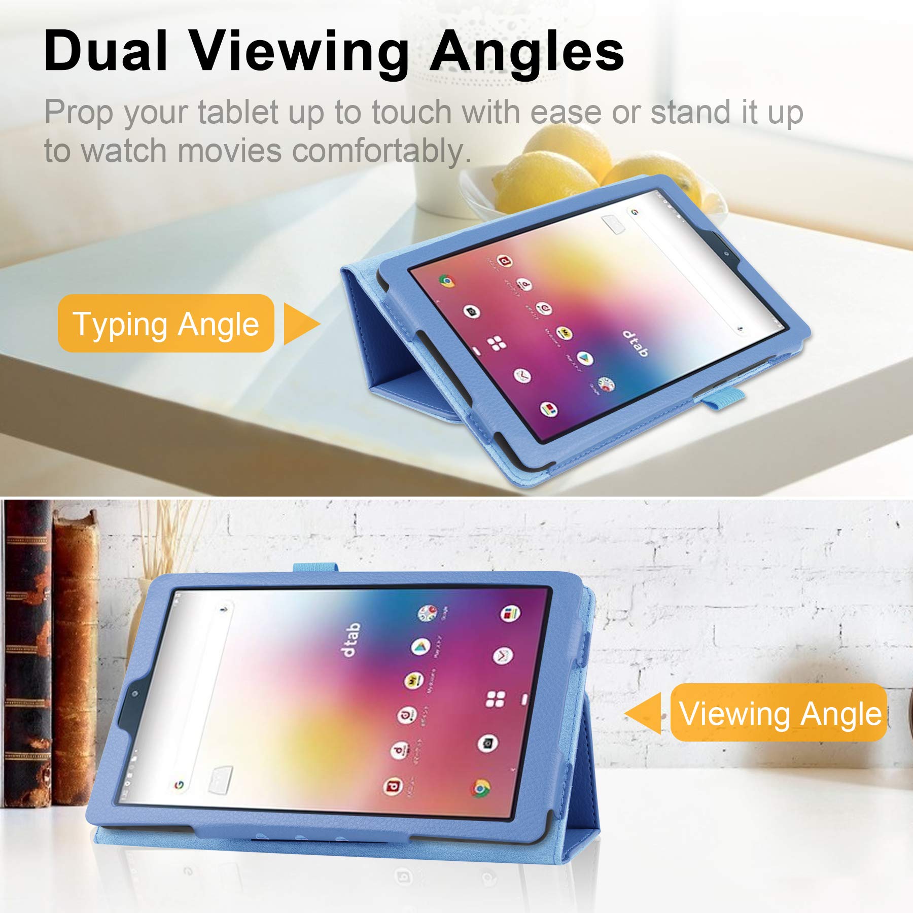 Amazon.co.jp: PCATEC NTT docomo dtab Compact d-42A 用 二つ折カバー