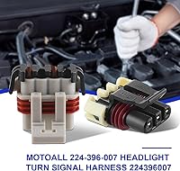 Vista 2 de MOTOALL 224-396-007 Arnés de señal de giro de faros para Freightliner Columbia 224396007 con conectores a tope termocontraíbles azules