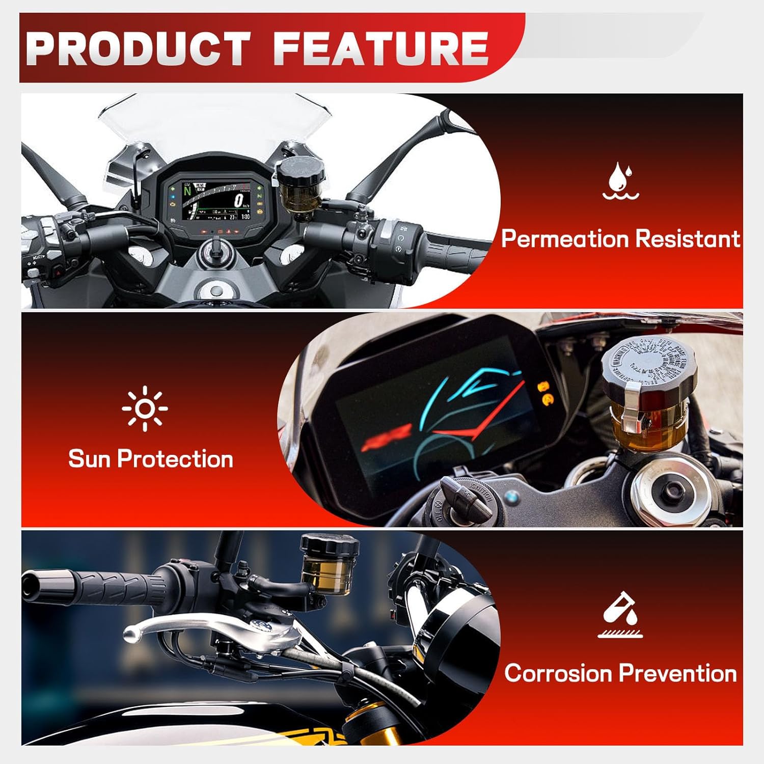 Gray Universal Motorcycle Front Brake Master Cylinder Brake Pump Tank Oil Cup Fluid Bottle Reservoir Compatible with/for NINJA636/1000 ZX-6R ZX6R ZX-10R ZX10R ZX-14R Z1000SX