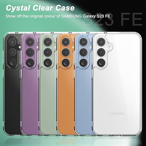 Miniatura 6 de Foluu Funda delgada para Samsung Galaxy S23 FE 2023, parte trasera de policarbonato duro y parachoques de TPU suave, funda protectora a prueba de