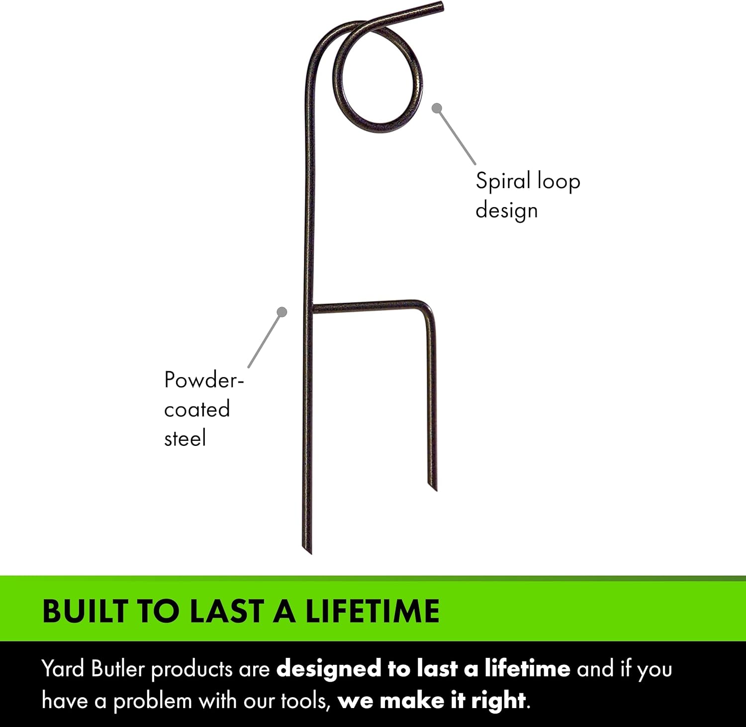 Yard Butler Compact Garden Hose Truck & Plant-Saving Hose Guide Bundle - Heavy-Duty Powder Coated Steel Storage & Routing Support - Outdoor Watering Accessory for Lawn & Garden Use