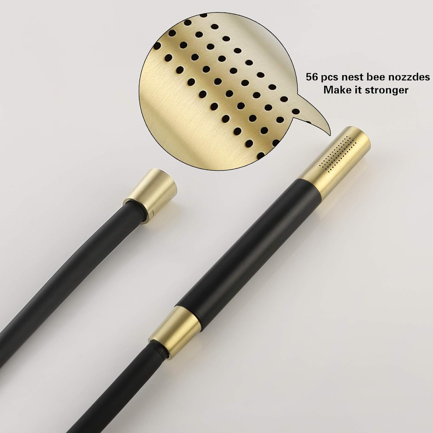 Nеw Arrіvаlѕ SKOWLL Overhead Shower Faucets Sets Complete Bathroom 3 Handle Shower with 8 Inch Rain Shower Mixer, Brushed Gold Finished