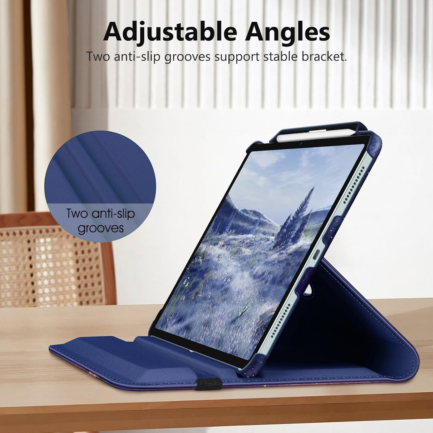 Fintie Rotating Case for iPad Air 13-inch M4/M3/M2 (2026/2025/2024) - 360 Degree Swiveling Protective Stand Cover with Pencil Holder, Auto Wake/Sleep, Galaxy