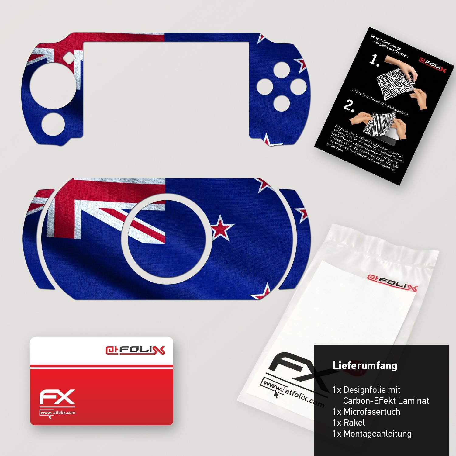 Sony PSP-E1000 / E1004 Design Skin "flag of New Zealand" Decal Sticker for PSP-E1000 / E1004