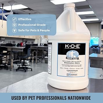 Odorcide K.O.E. Fresh Scent Odor Eliminator Concentrate For Strong Odor on Cages, Floor, More Non-Enzymatic For Home & Dog Kennel Home & Pet Supplies (1 Gal)