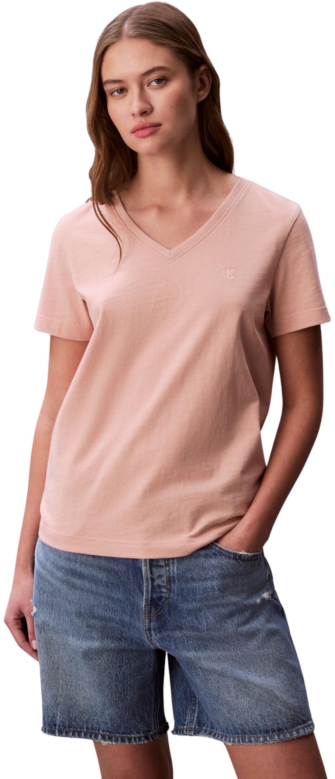 Calvin Klein Women's Archive Jersey VNK Tee EU Lv047B205G Tees, Orange, XXL