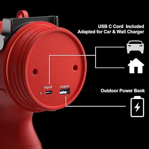 Miniatura 5 de BUYSIGHT Linterna de foco recargable foco de mano de 2000 lúmenes impermeable lámpara de caza con filtro rojo