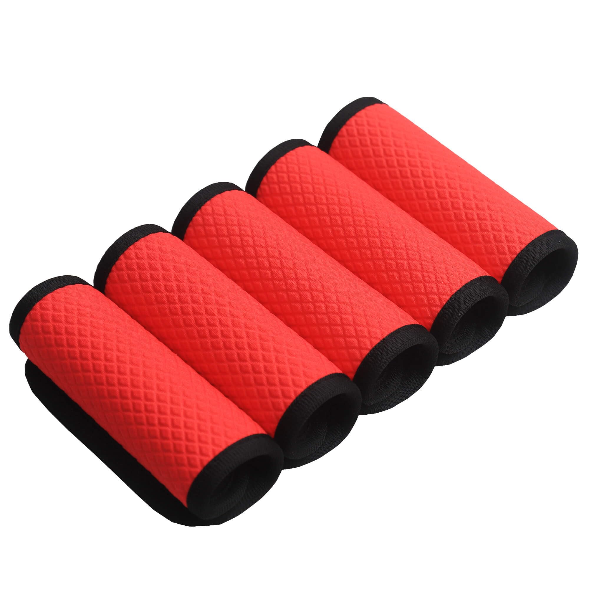 BAGSWEET Luggage Handle Wrap for Suitcase/Carry On/Backpacks-Neoprene Luggage Handle Wraps Bright Luggage Identifiers/Tags/Spotter/Markers Travel Accessories/Essentials-Red