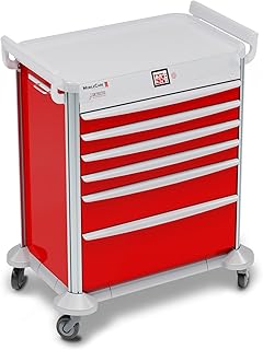 Detecto, 2022898, Mobile Care Medical Cart, Electronic, Individual Drawer Lock & Sensor