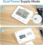 Easy@Home Moniteur de pression artérielle de grande taille : bras supérieur numérique BP Machine, Tensiomètre automatique avec grande LCD Affichage & Indicateur irrégulier des battements cardiaques, 22-42cm Grand Cuff réglable, 2 Utilisateur EBP-07