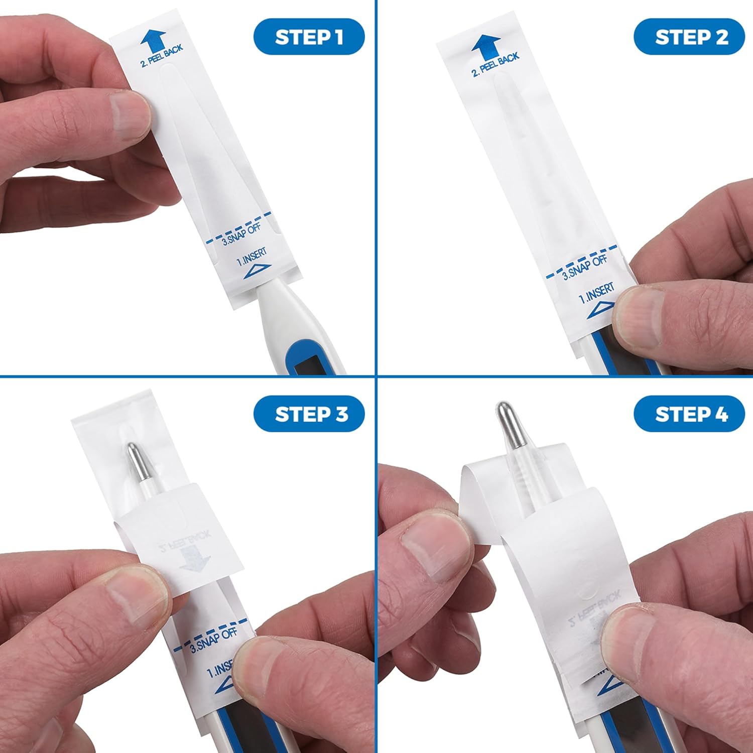 Thermometer Probe Covers - - Universal and Disposable Probe Cover Box for
