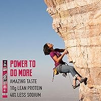 Vista 4 de AGRO POWER Barras de Carne Seca Vegana, Original Sabrosa a Base de Plantas, Bolsa de 7 Barras con 10g de Proteína, Sin GMO, 40% Menos Sodio, Cero