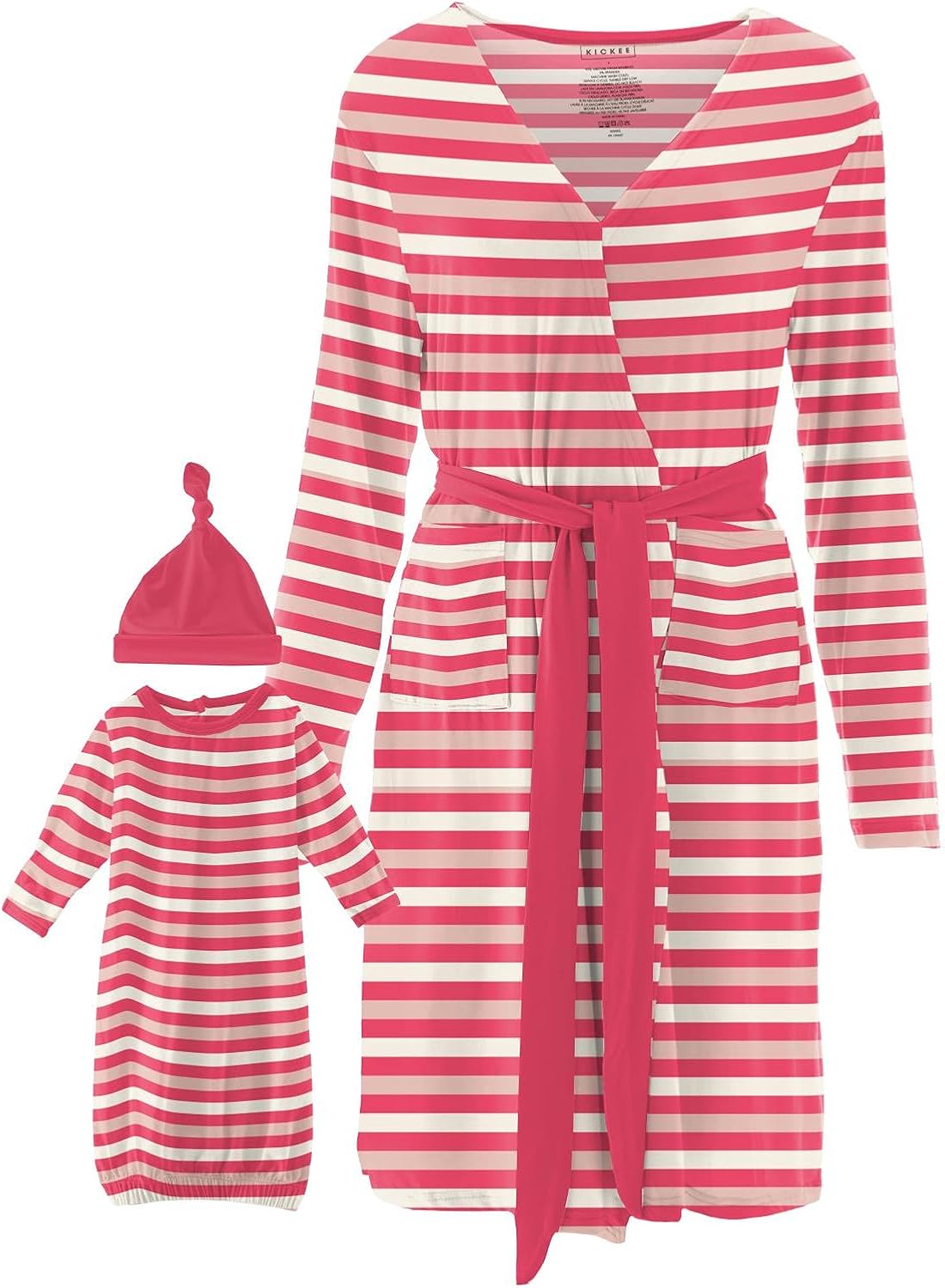 KICKEE – Conjunto de bata de salĂłn de longitud media con estampado de mujer viscosa sĂşper suave de bambĂş KICKEE – Conjunto de bata de salĂłn de longitud media con estampado de mujer viscosa sĂşper suave de bambĂş