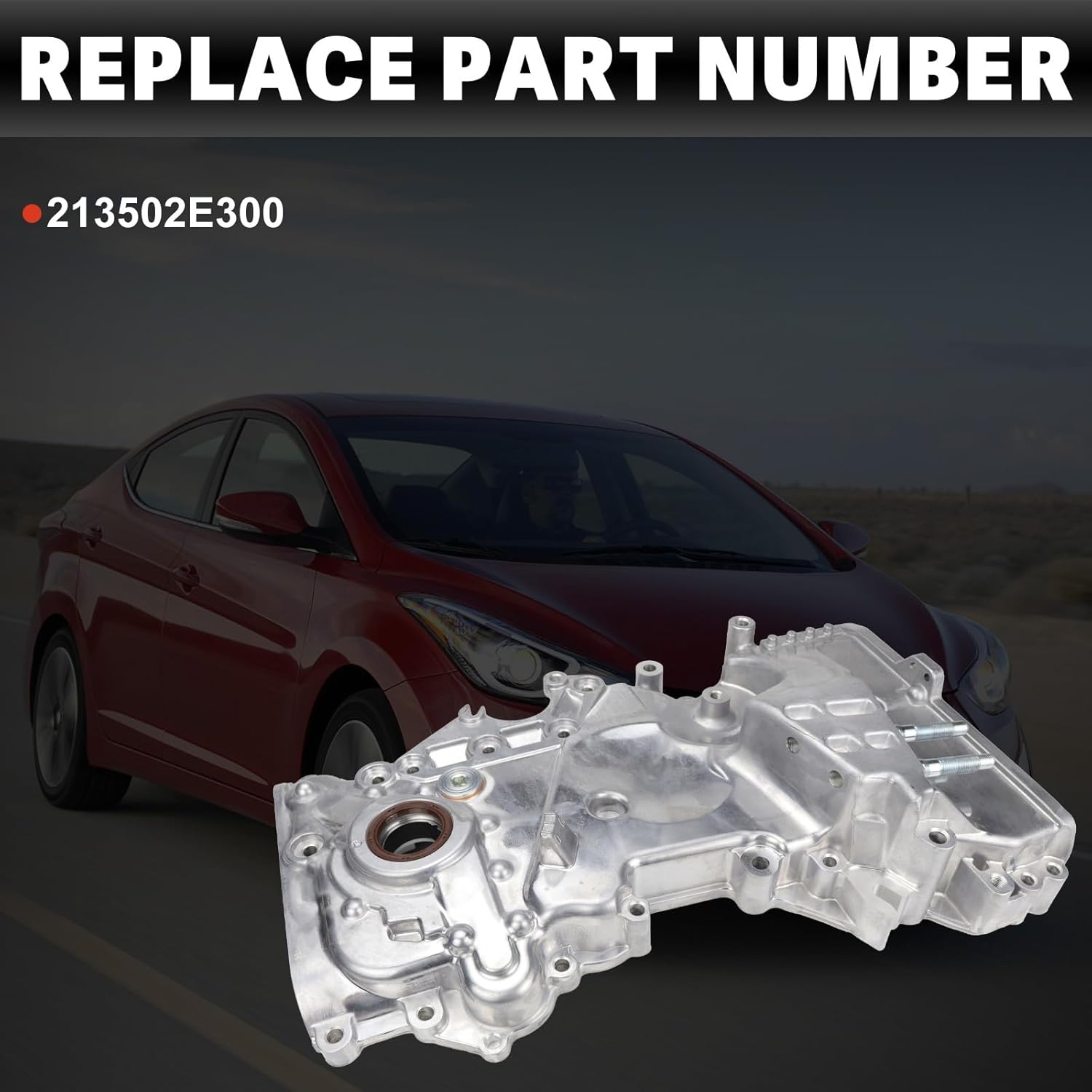 USTAR Engine Oil Pump and Timing Cover Assembly Compatible with Hyundai Elantra 2014-2016, Elantra Coupe 2014, Elantra GT 2014-2020 1.8L 2.0L L4 Replace# 213502E300