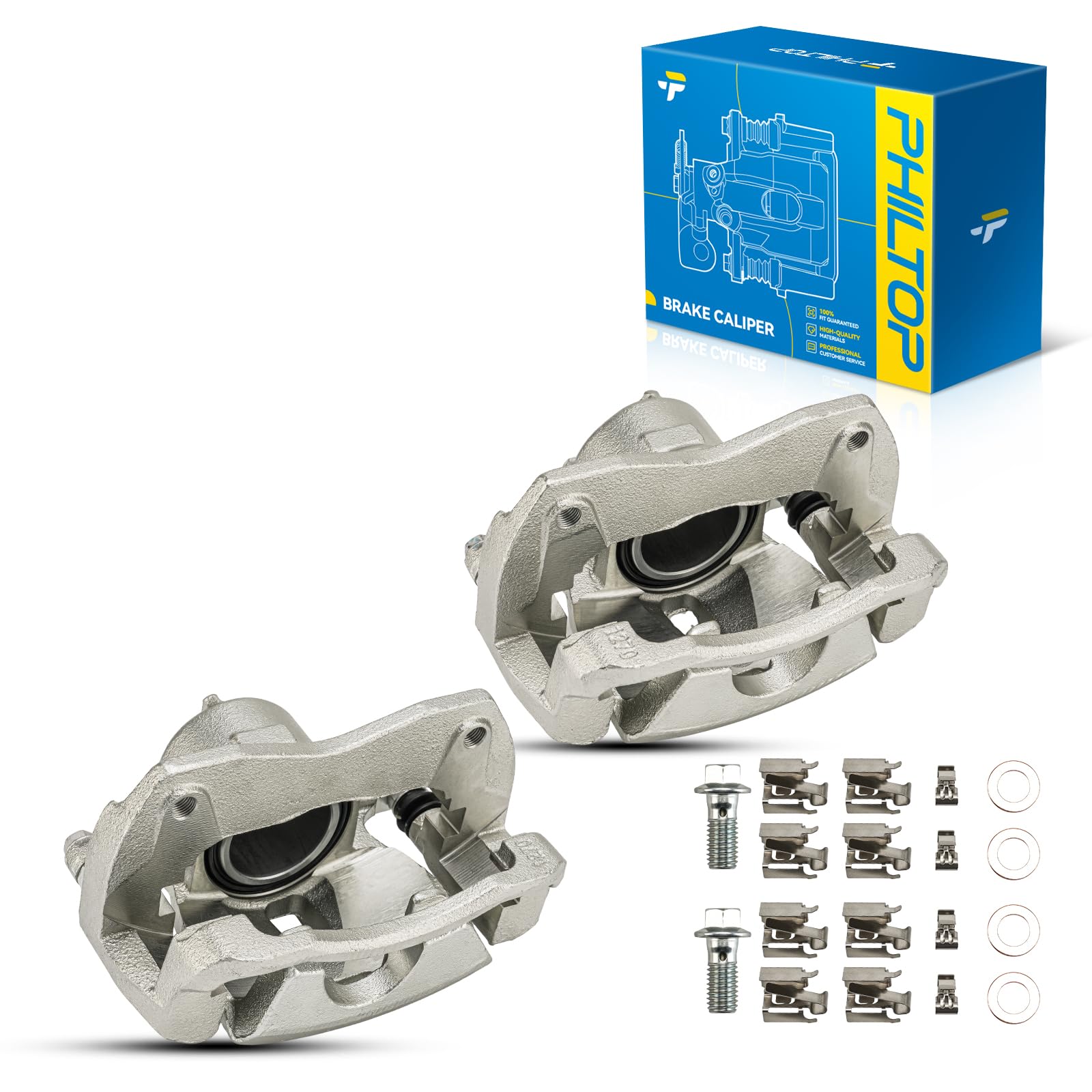 PHILTOP Front Brake Caliper w/o Pads for 2006-2018 Toyota RAV4