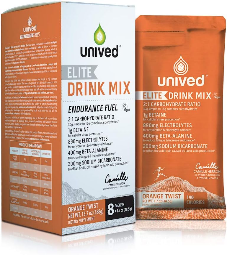 Unived Elite Drink Mix, 21 Carbohydrate Ratio, 45g Carbs