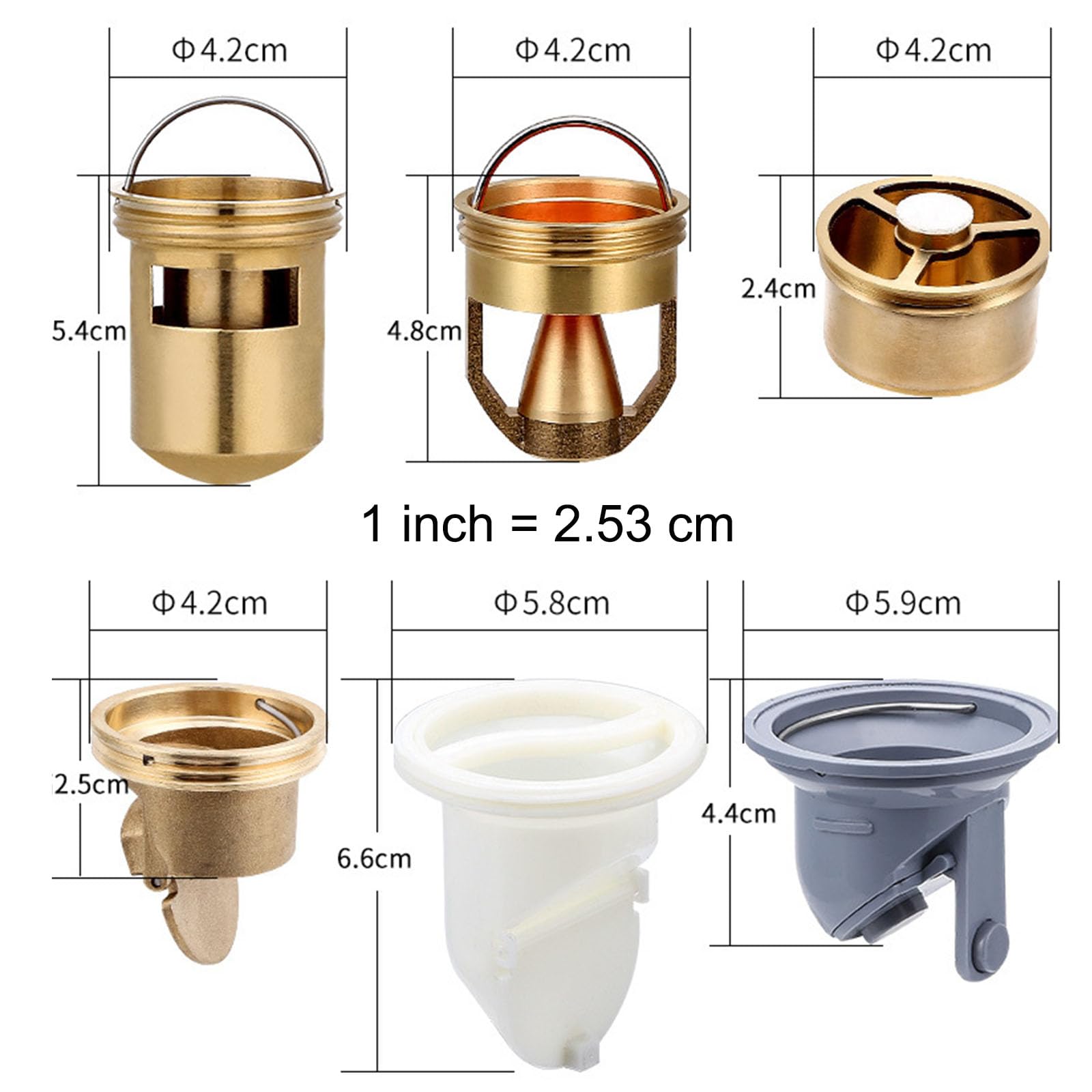 Siphon De Sol Carré, Siphon Douche Droit Anti-odeurs en Laiton avec Grille Amovible Et Filtre À Cheveux pour Lave-Linge Salle De Douche Salle De Bain, 3.93 inch,C