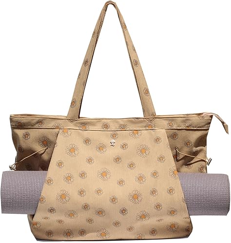 Miniatura 17 de ESVAN Bolsa de yoga para mujer, bolsas de hombro con cordón para oficina, entrenamiento, viajes, transporte, pilates, gimnasio y playa Púrpura
