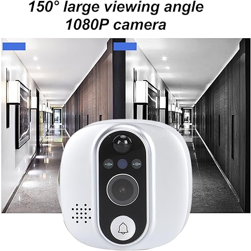 Miniatura 3 de Generic Timbre inteligente de video, timbres visuales inteligentes 1080P con pantalla de 4.3 pulgadas, audio de 2 vías, detección de movimiento PIR,