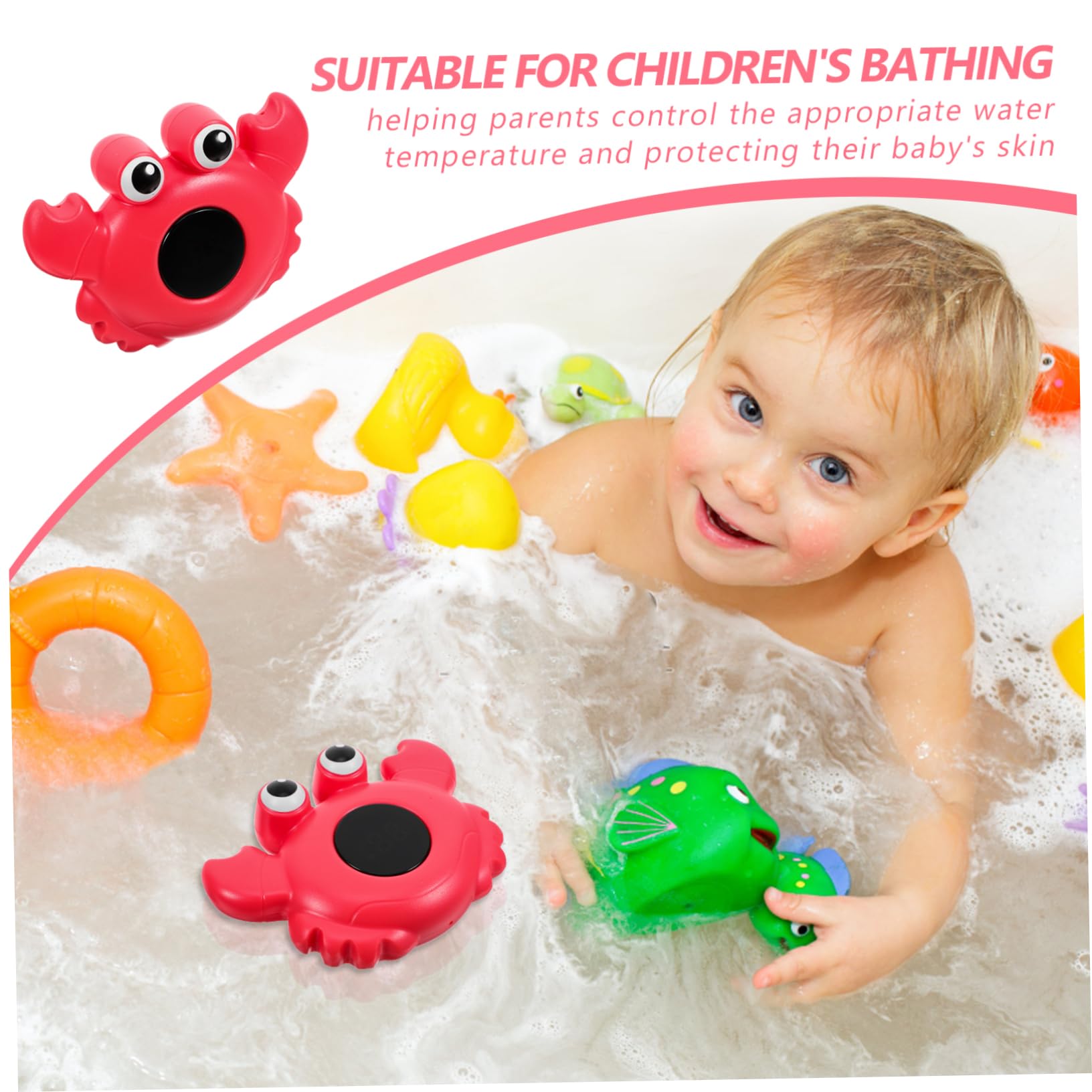 Abaodam 5 Pezzi Termometro Per Acqua Per Bambini Temperatura Dello Stagno Termometro Da Bagno Per Neonati Carino Termometro Digitale Per Vasca Da Bagno Giocattoli Per Bambini Animali