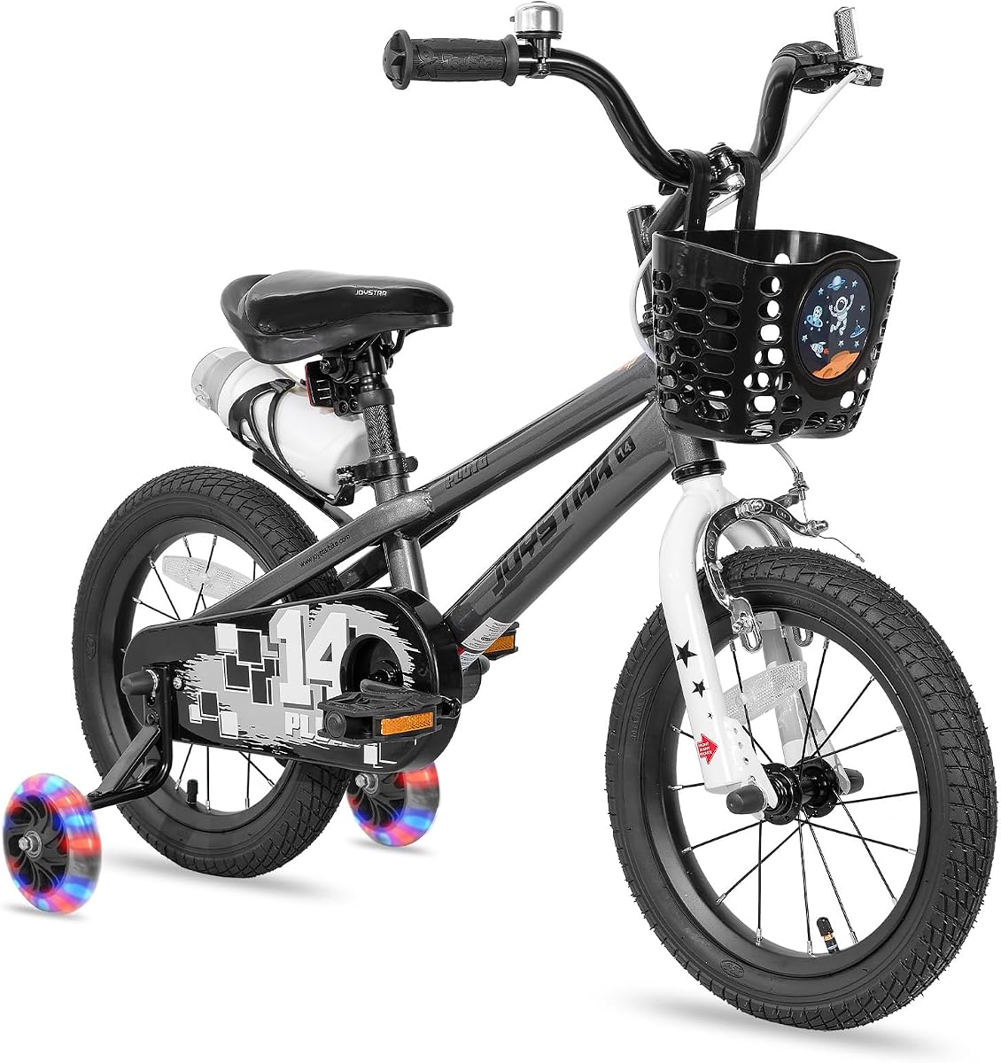 JOYSTAR Pluto Bicicleta para niños de 12, 14, 16, 18 y 20 pulgadas con ruedas de entrenamiento iluminadas, bicicleta para niños y niñas de 3 a 12 años, bicicletas para niños, varios colores