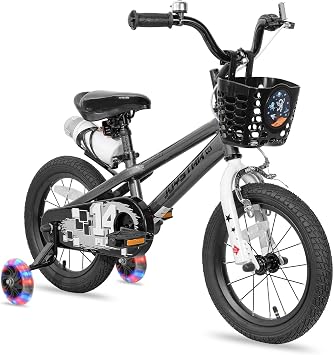 JOYSTAR Pluto 12 14 16 18 20 Inch Kids Bike with Light Up Training Wheels, Kids Bicycle for Boys Girls Age 3-12 Years, Children Bikes, Multiple Colors