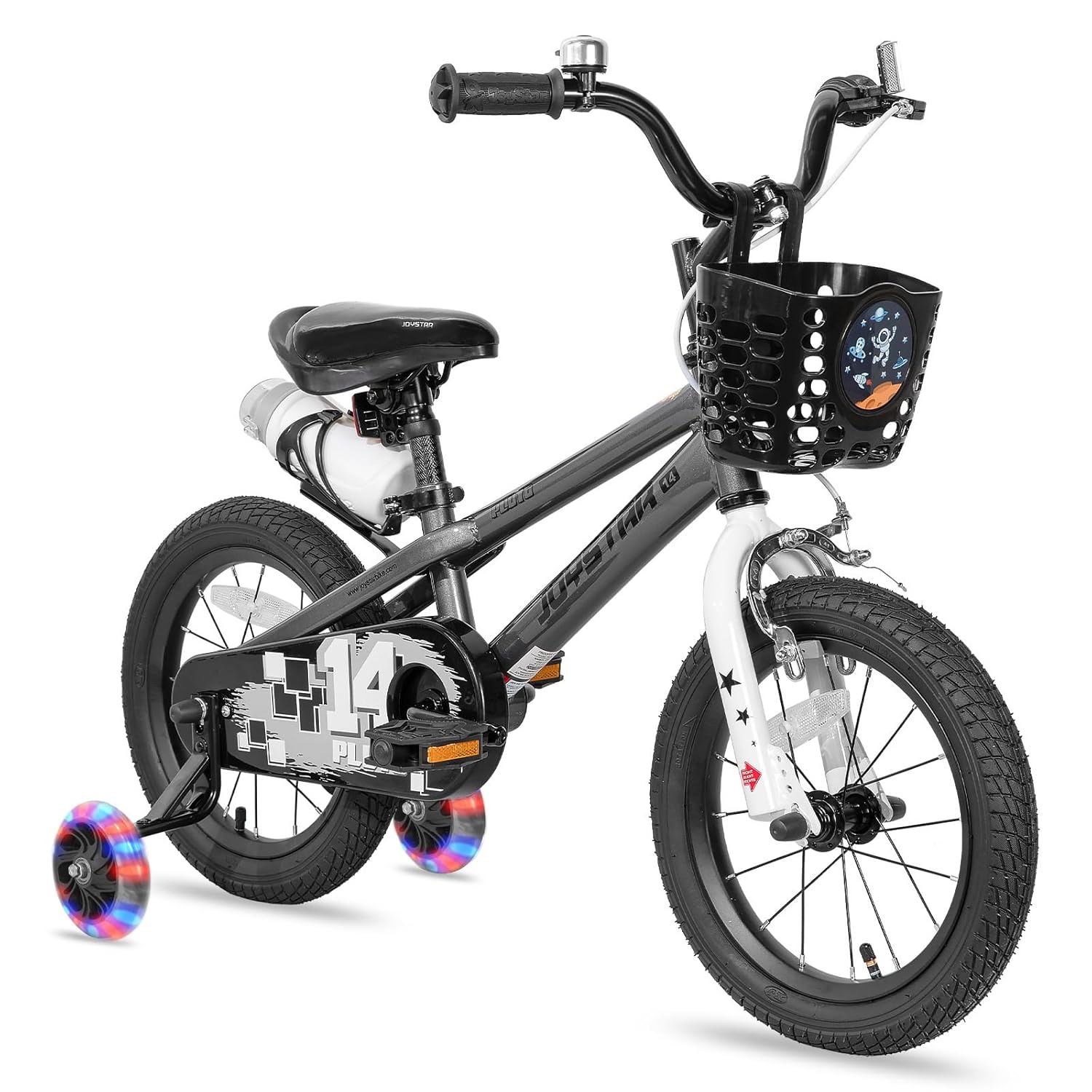 JOYSTAR Pluto 12 14 16 18 20 Inch Kids Bike with Light Up Training Wheels, Kids' Bicycle for Boys Girls Age 3-12 Years, Children Bikes, Multiple Colors