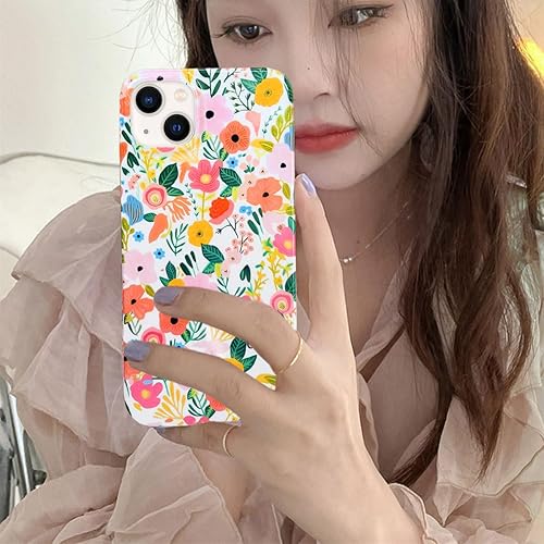 Miniatura 8 de J.west Funda compatible con iPhone 14, suave, a prueba de golpes, bonita funda protectora floral para mujer, diseño de patrón de flores de jardín,