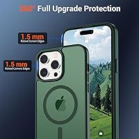 Vista 330 de SUPFINE Funda magnética para iPhone 11 (compatible con MagSafe) (protección contra caídas de grado militar), translúcida mate a prueba de golpes