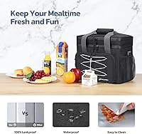 Vista 6 de Maelstrom Portable Collapsible Soft Cooler Bag – 24/30/60 Cans Double-Deck Leakproof Ice Chest for Beach, Camping & Grocery