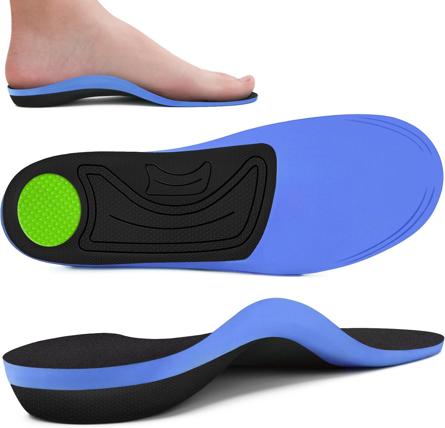 Orthotic Insole,Arch Support for Insole,Plantar Fasciitis Insole,Trimable Size,for Over Pronation,Metatarsalgia,Flat Feet,Heel Pain, Insoles for Men and Women (XL(UK M'S10.5-12,EU M'S44-47))