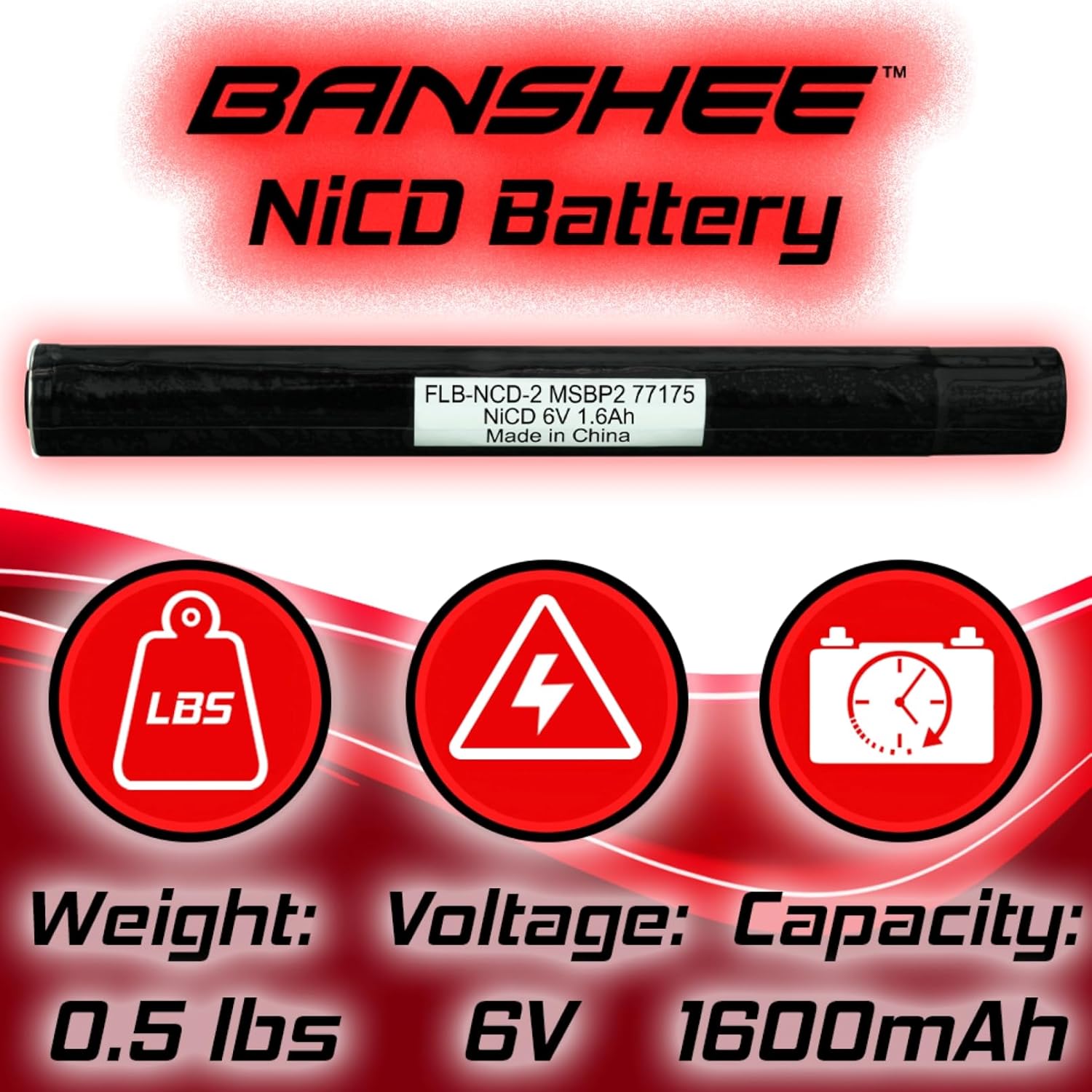 Titan Flashlight Battery Compatible with Streamlight Ultra Stinger