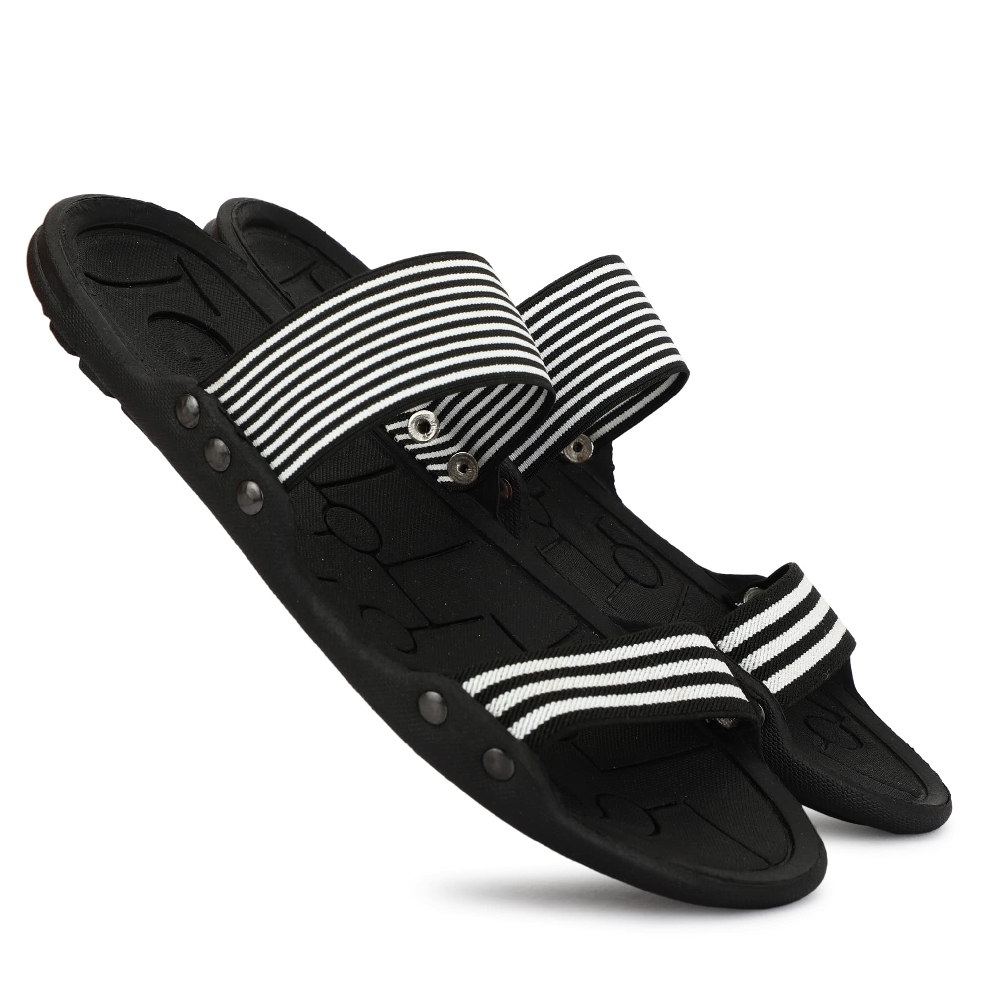 CITY SHOES COLLECTION Mens Black-White Stylish Fabric Slip-On Causal Slippers 8 UK/IND (B0BL12KZR5) Amazon Price History, Amazon Price Tracker