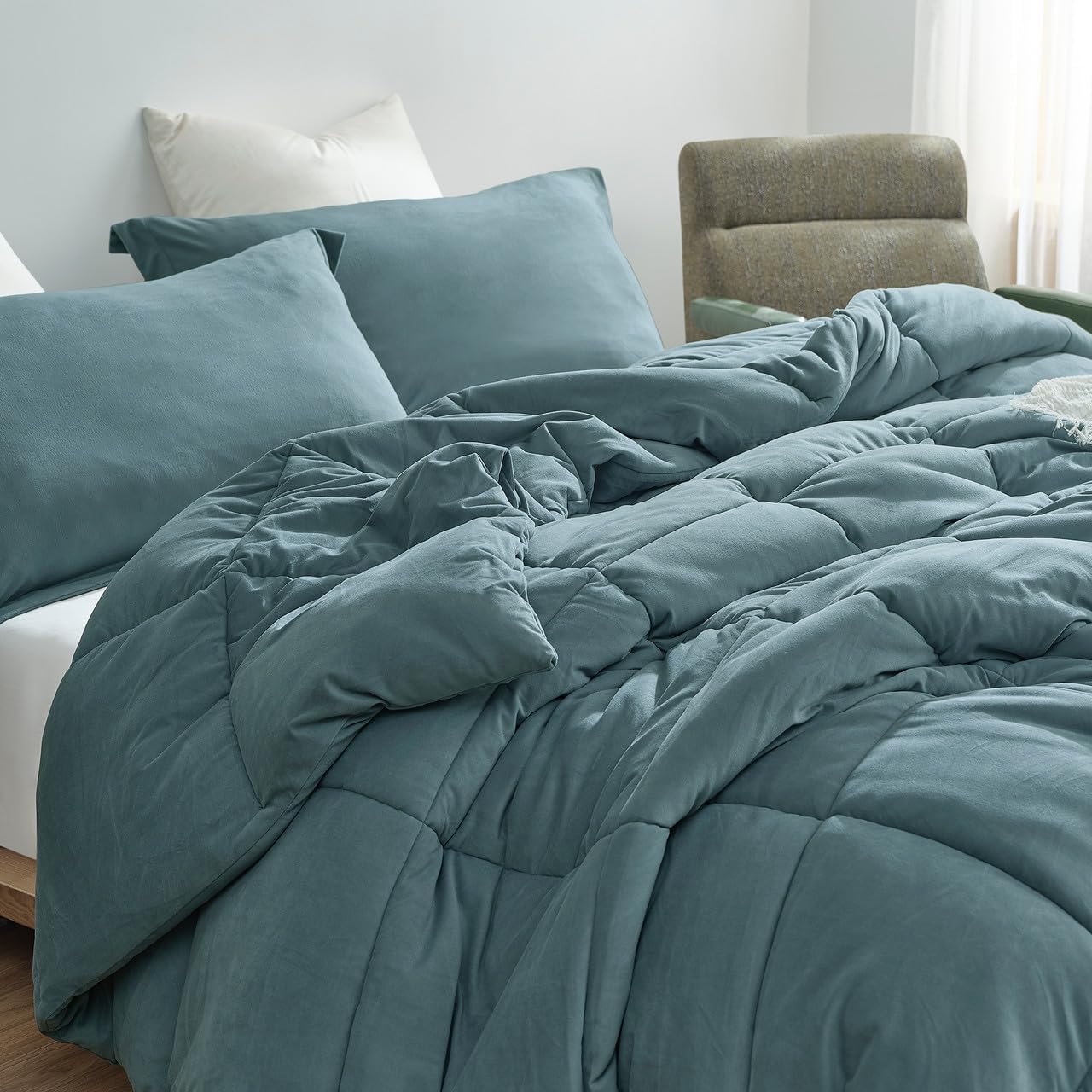 Coma Inducer If My Bed was a Hippo Oversized King Comforter - Tanzania Teal