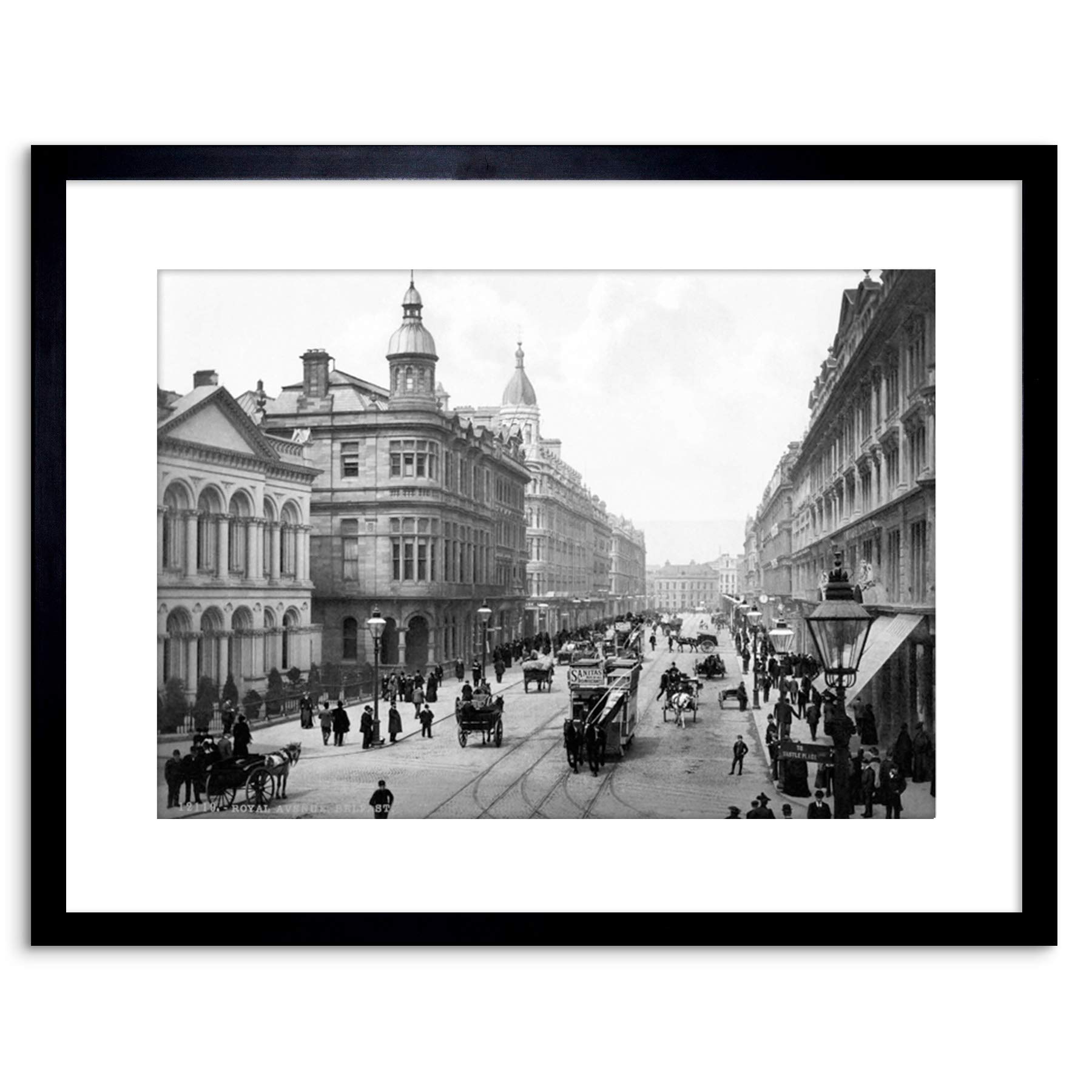 Wee Blue Coo VINTAGE PHOTO CITYSCAPE ROYAL AVENUE BELFAST ANTRIM FRAMED PRINT F97X6254