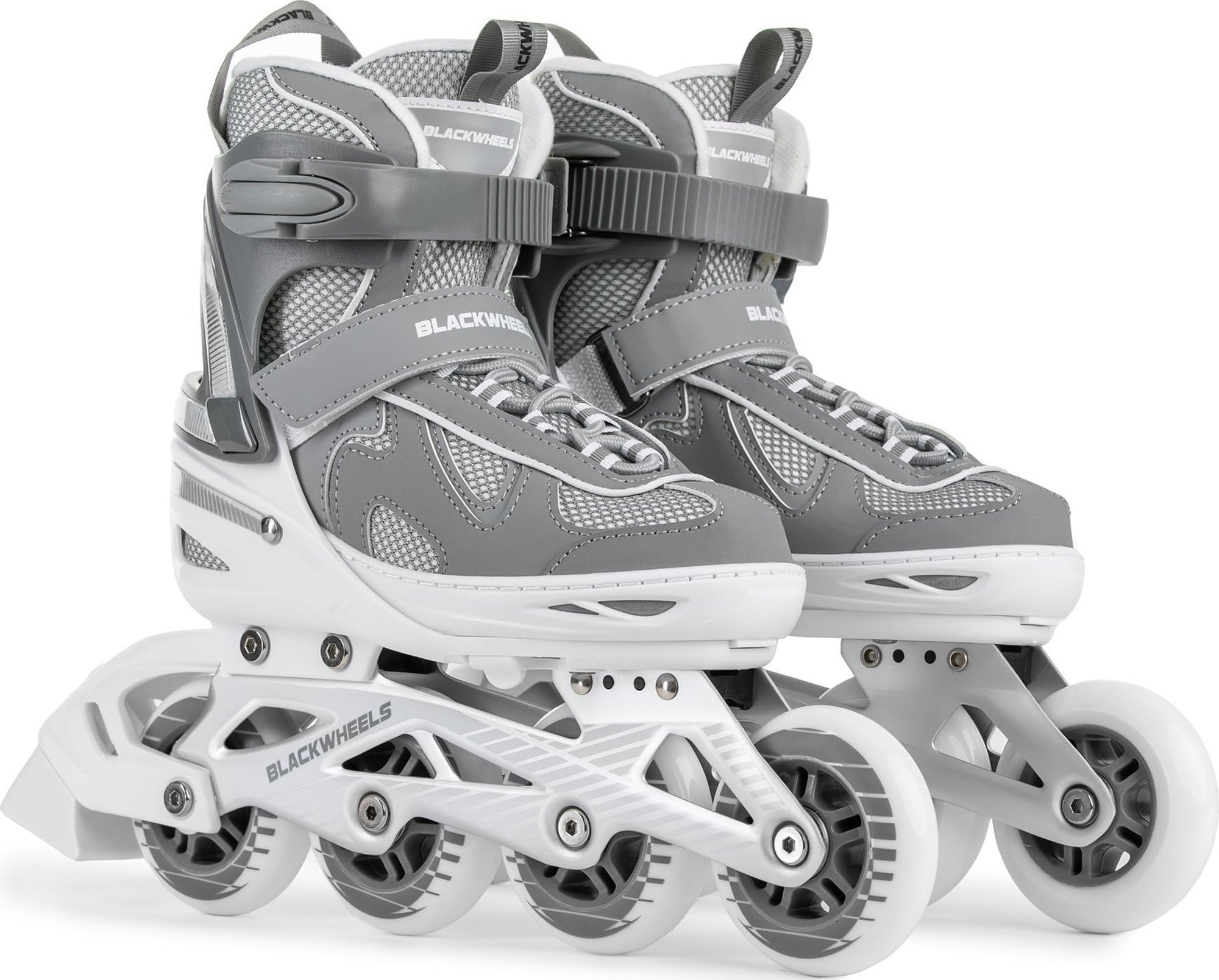 BLACKWHEELS Flex Pro Patines en línea Ajustables con chasis de Aluminio, rodamientos ABEC-7 y Sistema de Triple Cierre