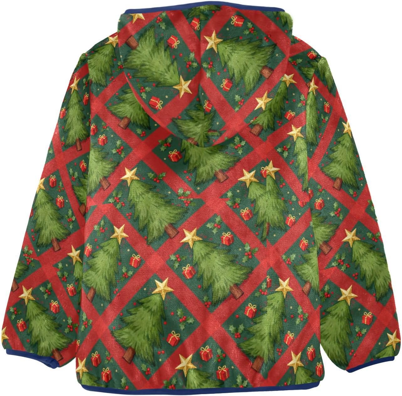 Christmas Trees and Gifts Boys Fleece Jacket Lightweight Zip Up Baby Boy Girl Clothes 3T